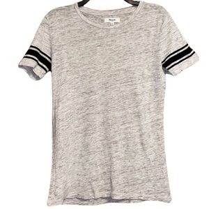 Madewell Beige 100% Linen Ringer Tee T-Shirt Women’s XS